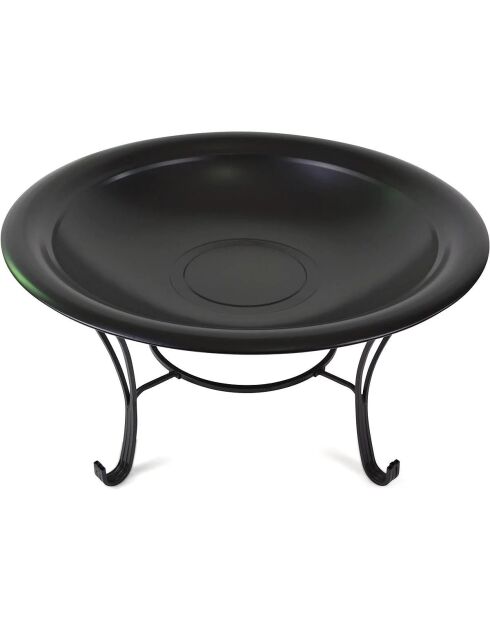 Elite schwarze Feuerschale mit Schürhaken und Deckel - D.76 cm