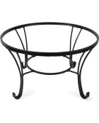 Elite schwarze Feuerschale mit Schürhaken und Deckel - D.76 cm