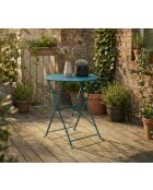 Anthrazitgrauer klappbarer Metalltisch Mistral - D.60xH.71cm