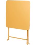 Mistral opvouwbare metalen tafel mosterdgeel - 40x40x45cm