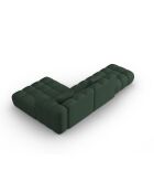 Canapé d'angle droit modulaire Elise 4 places vert de mer - 300x190x70 cm