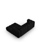 Divano angolare destro modulare nero Elise 3 posti - 238x190x70 cm