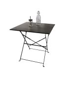 Mistral anthrazitgrauer faltbarer Metalltisch - 70x70x71cm