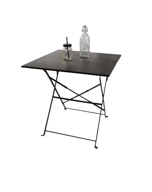 Mistral anthrazitgrauer faltbarer Metalltisch - 70x70x71cm