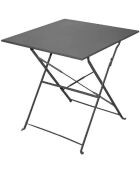 Mistral anthrazitgrauer faltbarer Metalltisch - 70x70x71cm