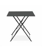 Mistral anthrazitgrauer faltbarer Metalltisch - 70x70x71cm