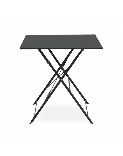 Mistral anthrazitgrauer faltbarer Metalltisch - 70x70x71cm