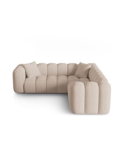 Elise 5-zits cappuccino modulaire symmetrische hoekbank - 238x238x70 cm