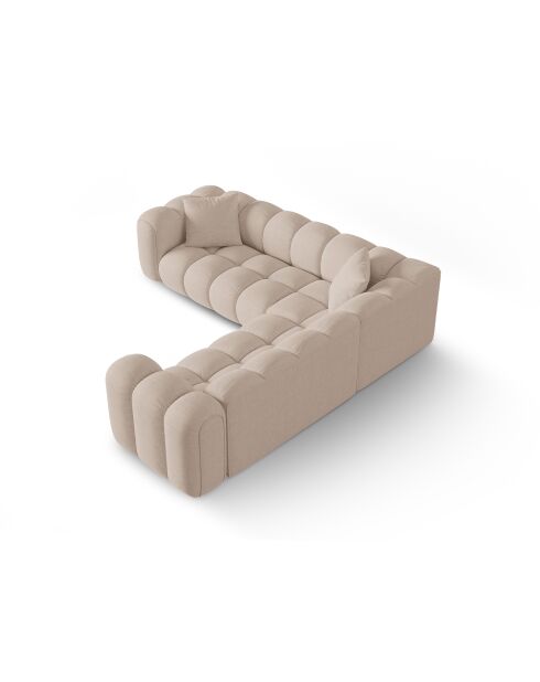 Elise 5-zits cappuccino modulaire symmetrische hoekbank - 238x238x70 cm