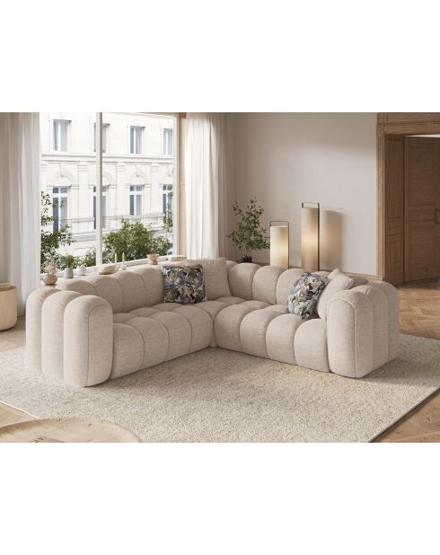 Elise 5-zits cappuccino modulaire symmetrische hoekbank - 238x238x70 cm