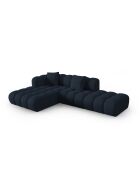 Canapé d'angle gauche modulaire Elise 4 places bleu roi - 300x190x70 cm
