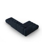 Canapé d'angle gauche modulaire Elise 4 places bleu roi - 300x190x70 cm