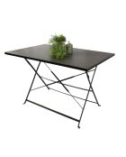 Table pliable en métal Mistral gris anthracite - 110x70x70cm