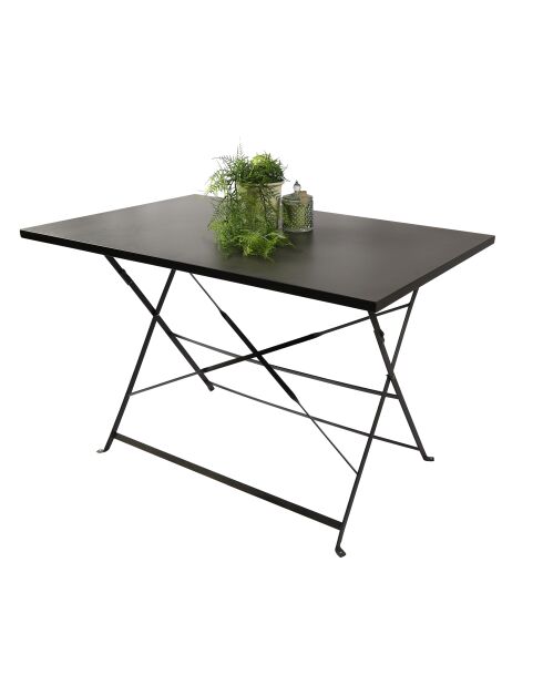 Mistral anthrazitgrauer faltbarer Metalltisch - 110x70x70cm