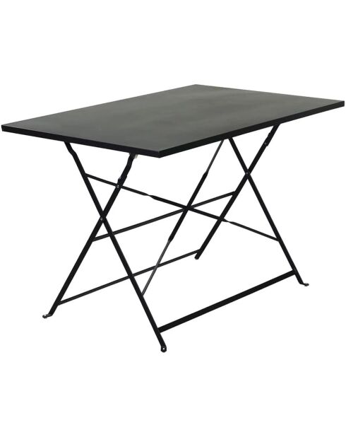 Mistral anthrazitgrauer faltbarer Metalltisch - 110x70x70cm