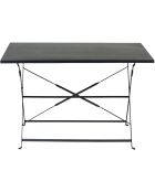 Table pliable en métal Mistral gris anthracite - 110x70x70cm