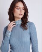 Jersey Suzie azul celeste de lana y seda