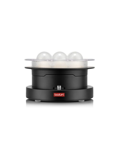 400 W elektrischer Eierkocher schwarz - 22x22x30 cm