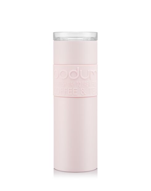 Mug de voyage en inox rose - 0.6 L