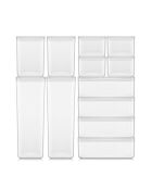 Set van 12 transparante voorraadpotten - 4 x 1L/2 x 1,2L/4 x 0,5L/2 x 2,6L