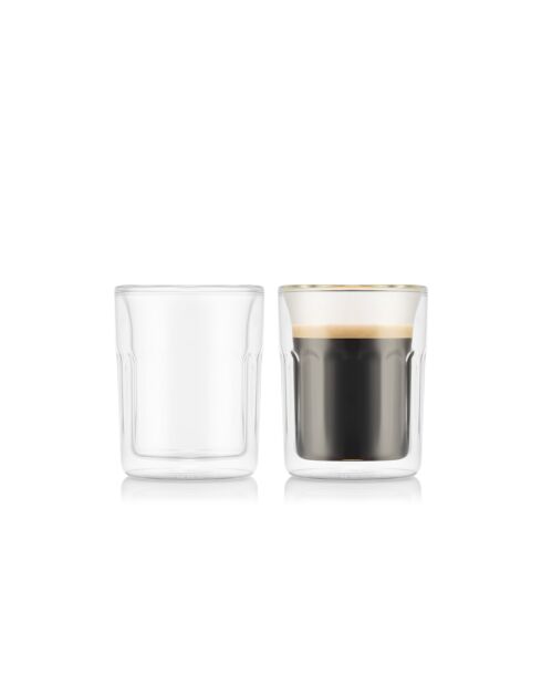 Set de 2 verres à jus transparent - 2x0.1 L