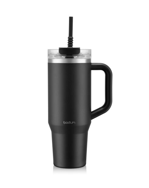 Schwarzer isolierter Reisebecher — 1,2 l