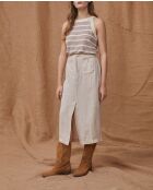 Jupe 100% lin Laura mineral