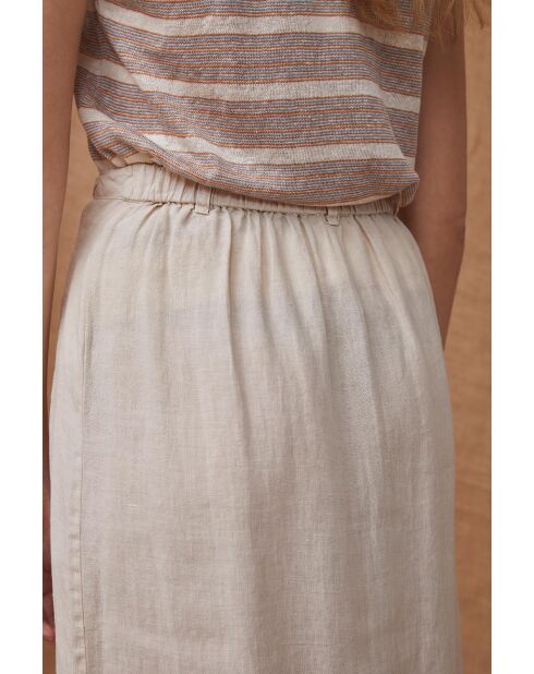 Jupe 100% lin Laura mineral