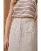 Jupe 100% lin Laura mineral