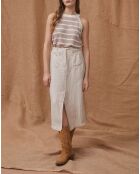 Jupe 100% lin Laura mineral