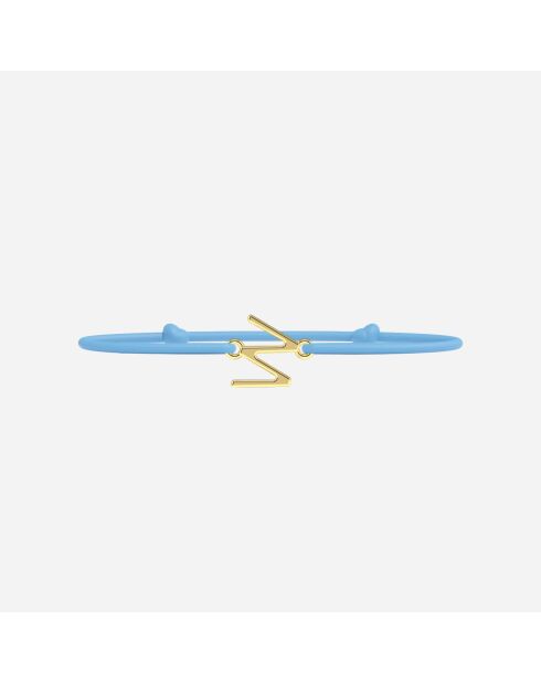 Bracelet lettre W - Doré Enfant Lettres Dorées Enfants Bleu ciel