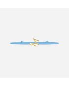 Armband Buchstabe M — Gold — Kinder — Gold — Buchstaben für Kinder — Gold — Himmelblau