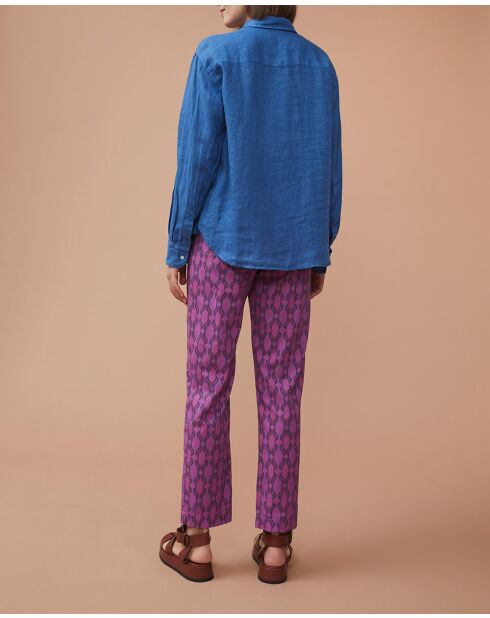 Laurette hemd van 100% linnen in faience