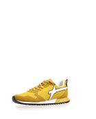 Gele Jet Velvet lederen sneakers