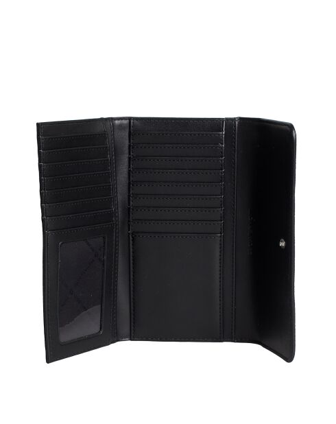 Portefeuille long Jet Set Travel en cuir noir - 19,7x9,5 cm