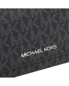 Portefeuille long Jet Set Travel en cuir noir - 19,7x9,5 cm