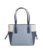 Bolso Voyager blanco azul - 15,9x27,9x29,2 cm