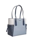 Bolso Voyager blanco azul - 15,9x27,9x29,2 cm