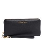 Portefeuille Continental Jet Set Travel en cuir noir - 21x10,2 cm
