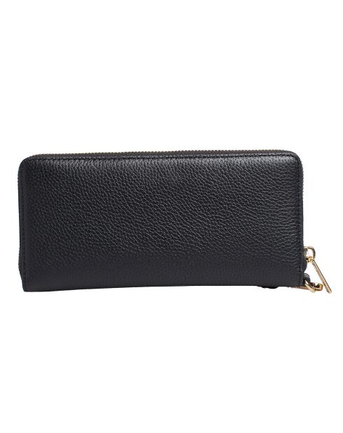 Portefeuille Continental Jet Set Travel en cuir noir - 21x10,2 cm