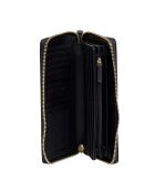 Portefeuille Continental Jet Set Travel en cuir noir - 21x10,2 cm