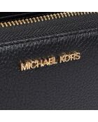 Portefeuille Continental Jet Set Travel en cuir noir - 21x10,2 cm