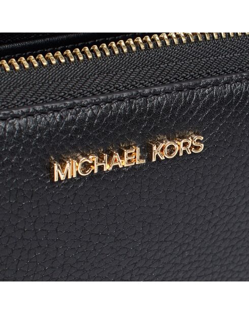 Portefeuille Continental Jet Set Travel en cuir noir - 21x10,2 cm