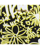 Jet Set Graffiti Schultertasche aus Leder in Schwarz/Grün - 25x17x5 cm