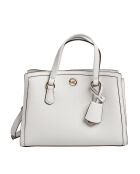 Bolso de mano Chantal de piel blanca - 26x20,3x11,4 cm