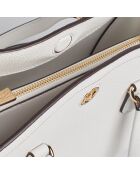 Bolso de mano Chantal de piel blanca - 26x20,3x11,4 cm