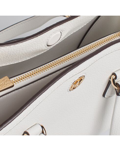 Bolso de mano Chantal de piel blanca - 26x20,3x11,4 cm