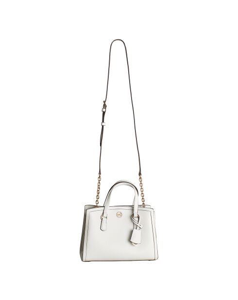 Bolso de mano Chantal de piel blanca - 26x20,3x11,4 cm