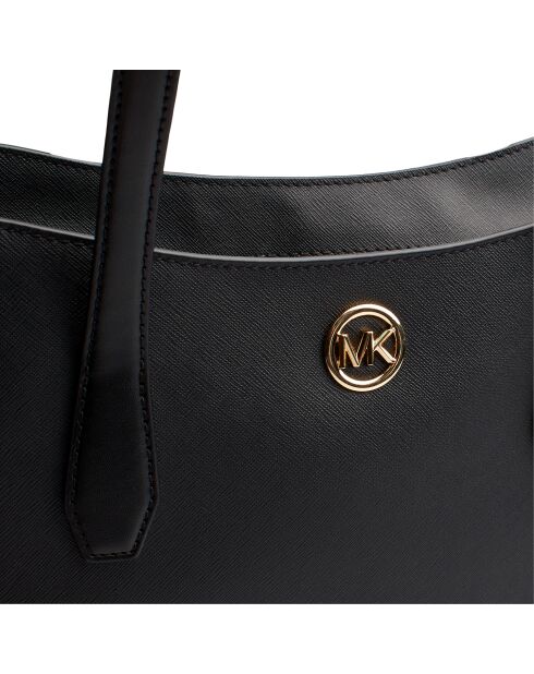 Bolso Leida 35S4G9GT3L de piel negra - 33x30x12 cm