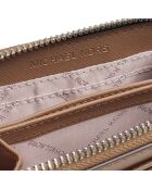 Portefeuille en cuir  Jet Set Travel brun - 11,4x8,3 cm